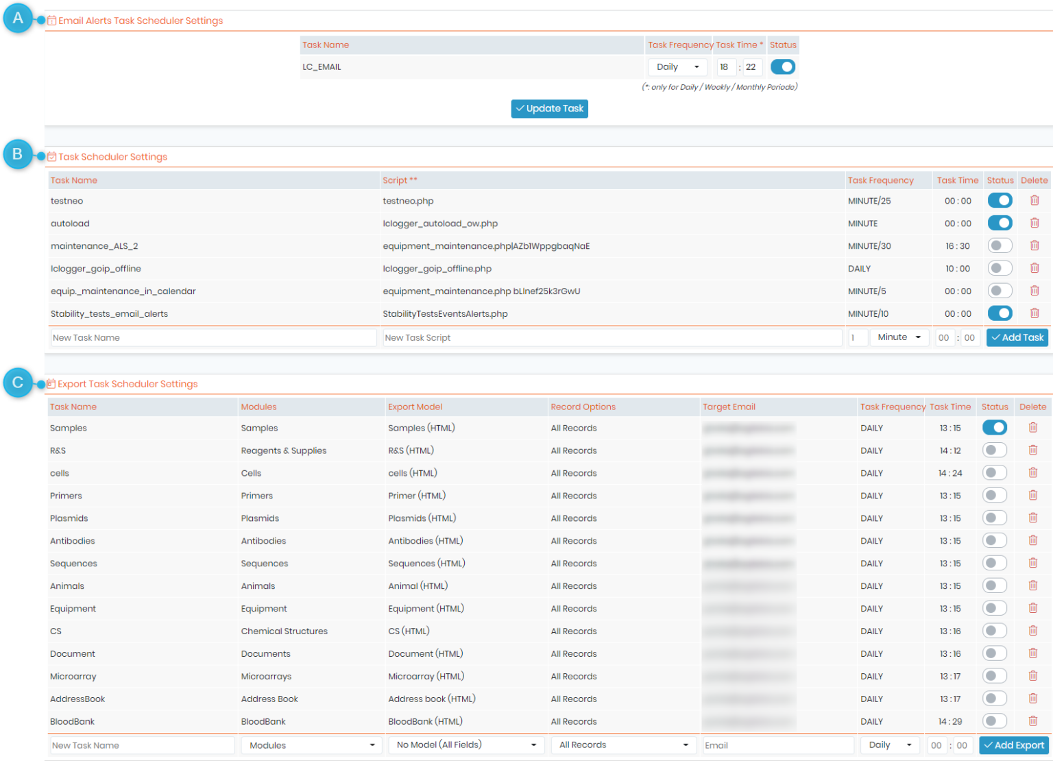 How to configure your proxy task scheduler and email options