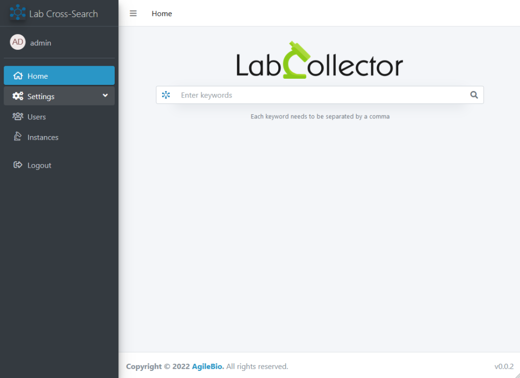  lab cross search admin portal