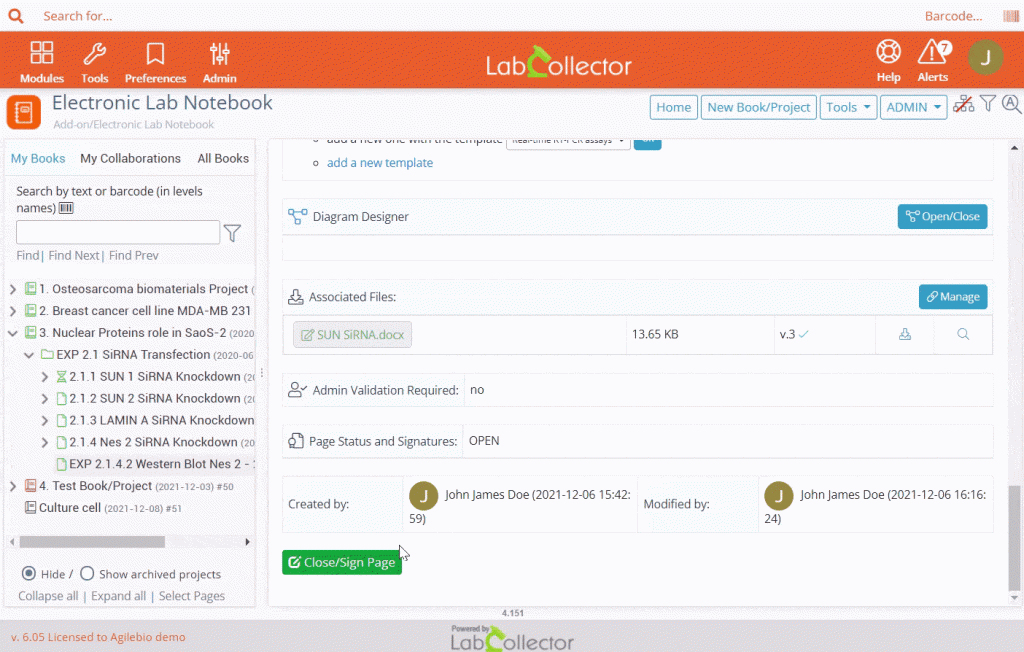 e-signature labcollector