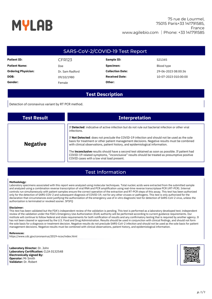 report-result labcollector
