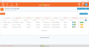 Stability test with LabCollector LIMS